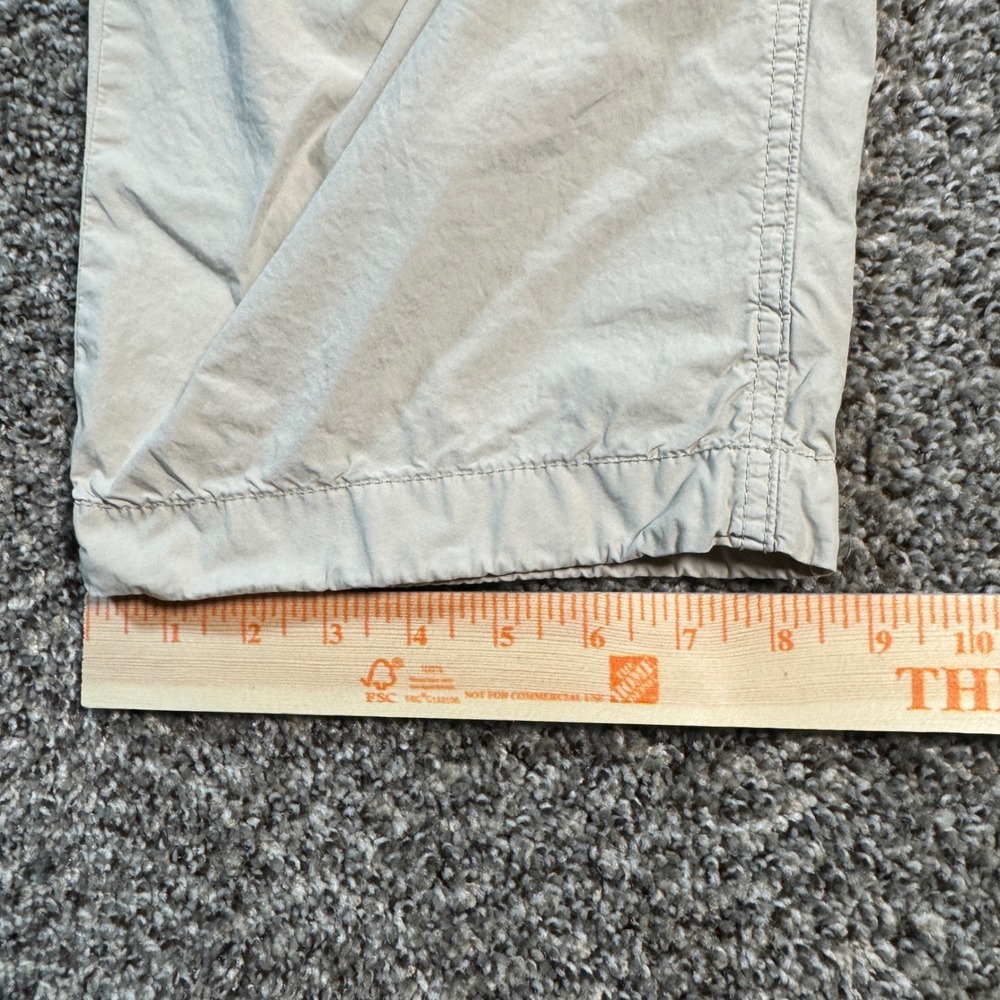 Size Medium Uniqlo Mens Relaxed Fit Cotton Beige Khaki Elastic Waist Pants - Picture 8 of 10